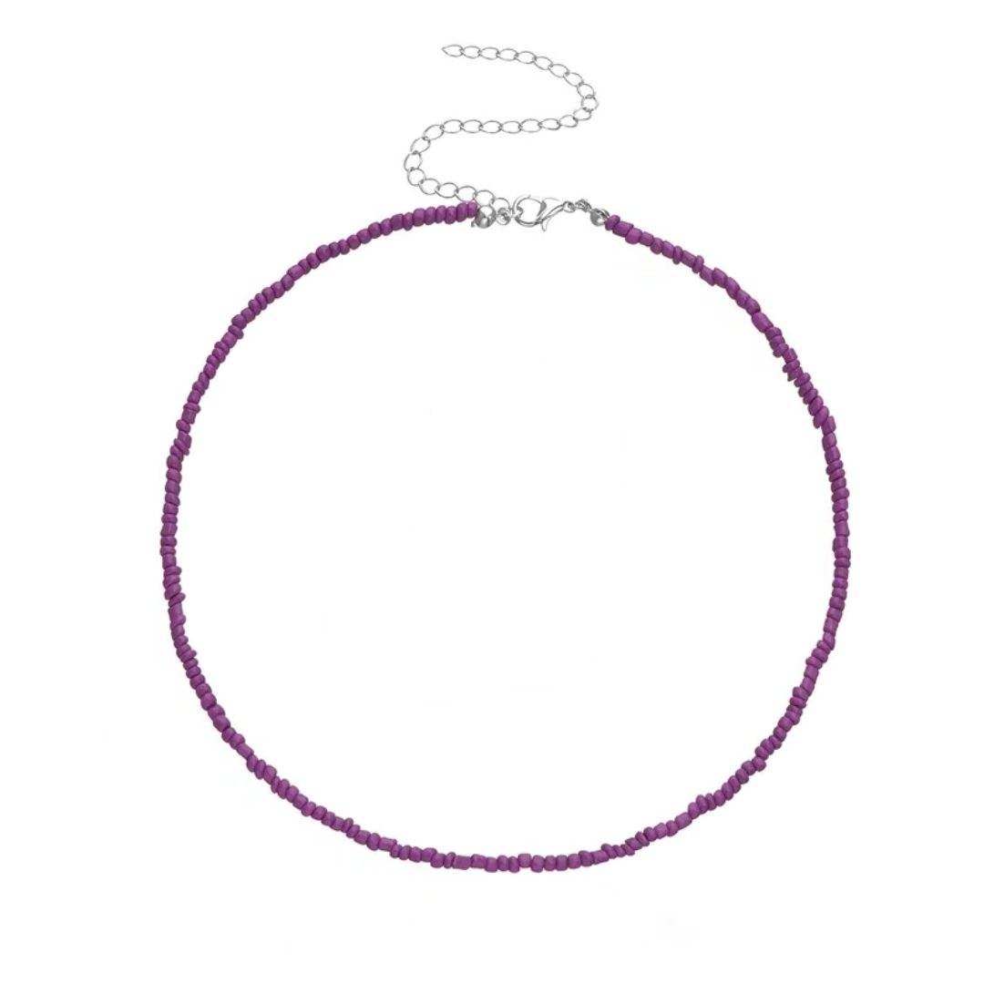 Paarse kleine kralenketting Saar