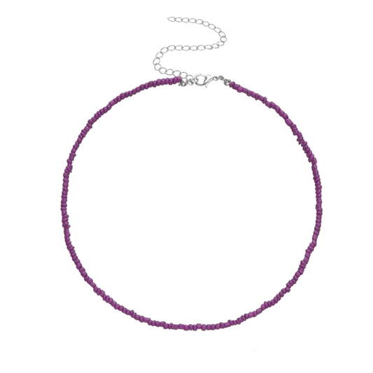 Paarse kleine kralenketting Saar