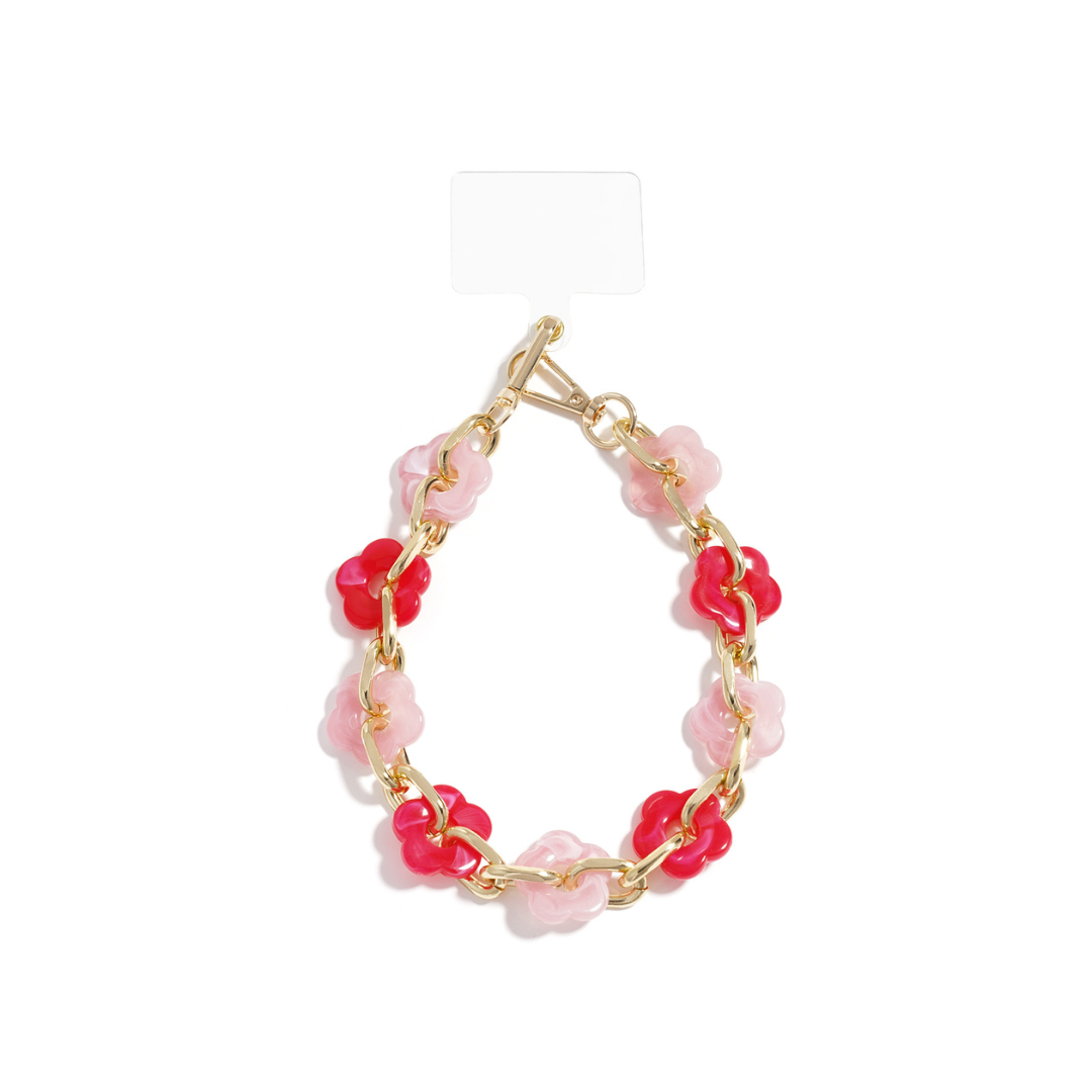 Roze fuchsia telefoonkoord gemarmerde bloem