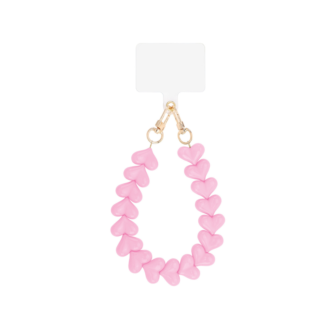 Roze hartjes telefoonkoord