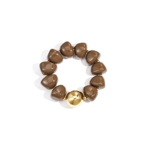 Bruine kralenarmband 'Reus'