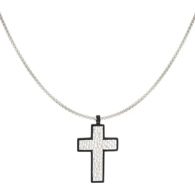 Zilveren herenketting met kruis hanger | Tijdloos design