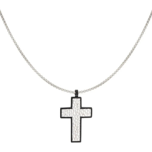 Zilveren herenketting met kruis hanger | Tijdloos design