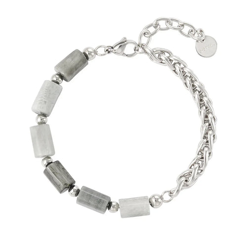 Armband heren elegant grijs