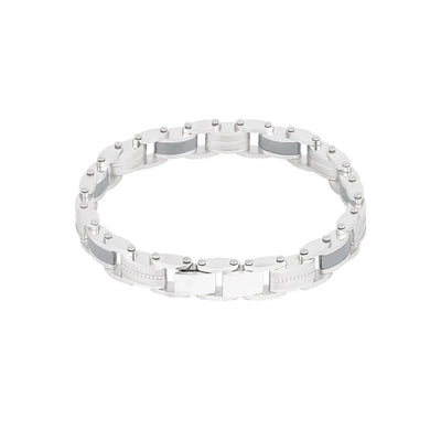 Armband heren zilveren schakelarmband