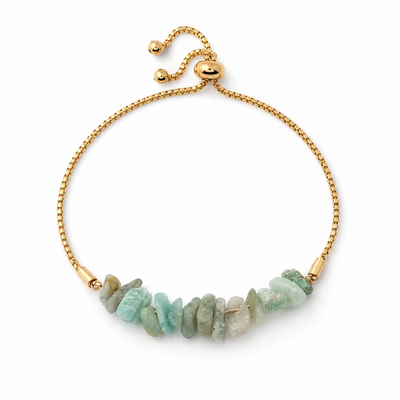 Amazoniet natuursteen armband verstelbaar