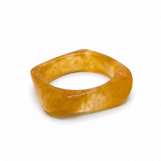 Amber gedraaide bangle armband met marble effect Casa Jadel