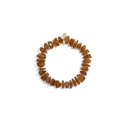 Amber bruine split kralenarmband