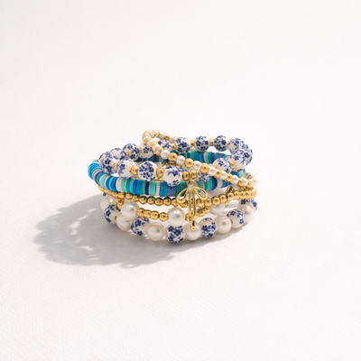 Armbandenset Lola 5-delig blauw