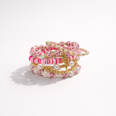 Armbandenset Lola 5-delig roze