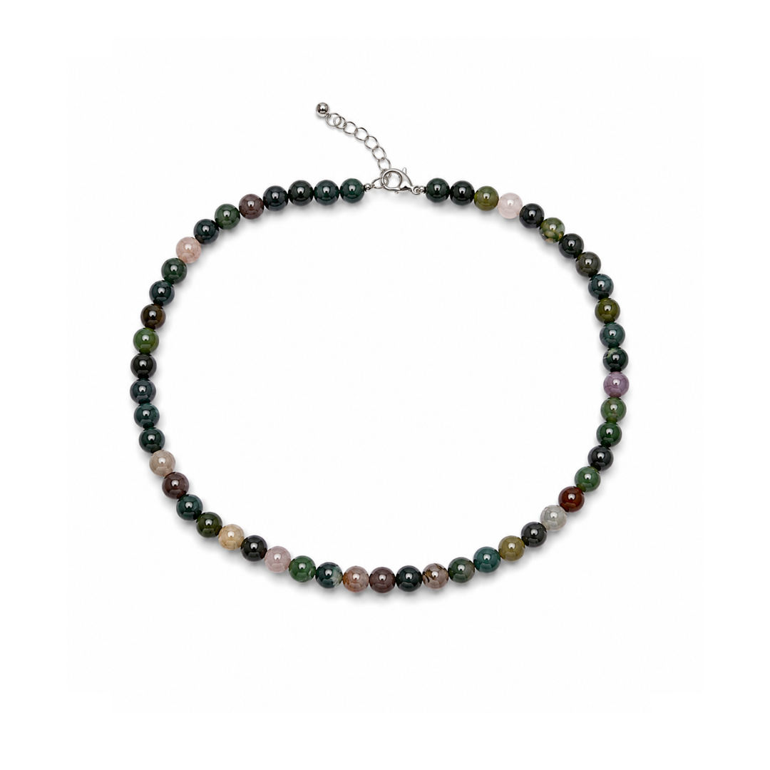 Australische Opaal natuursteen kralenketting Jacky met 6 mm natuursteen kralen en stainless steel sluiting van Casa Jadel.