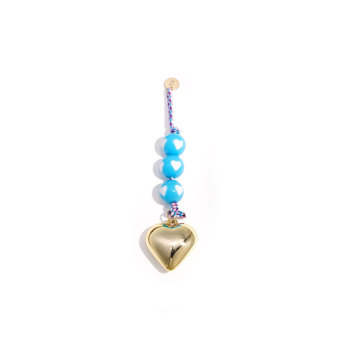 Babyblauwe hartjes kralen tashanger | Bag Charm | Casa Jadel