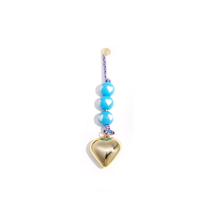 Babyblauwe hartjes kralen tashanger | Bag Charm | Casa Jadel