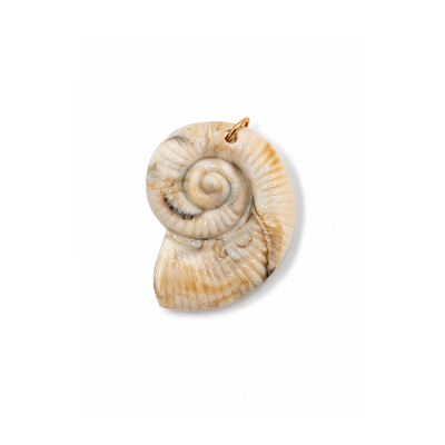 Wit-beige marble oversized schelp bedel