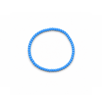 Blauwe kleine kralenarmband Saar met fijne blauwe kralen