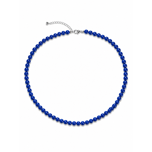 Blauwe lange kralenketting Romy