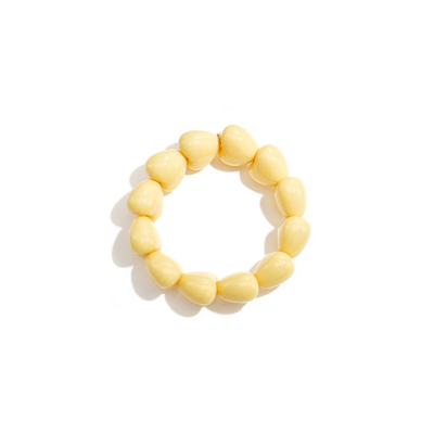 Botergele chubby hartjes kralenarmband