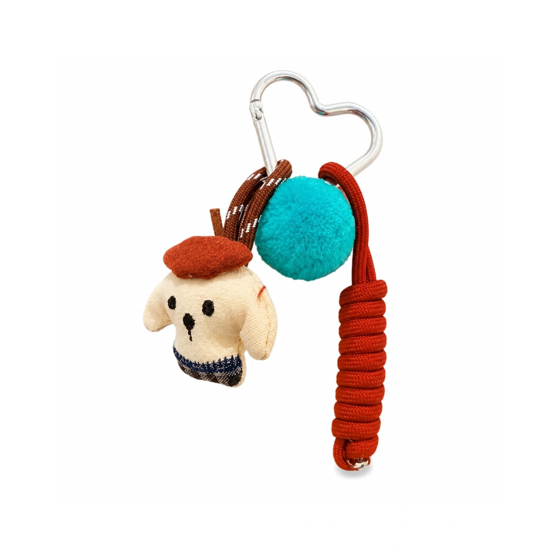 Botergele labrador hond en pompom tashanger Beestenboel