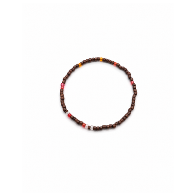 Bruine kleine kralenarmband Saar