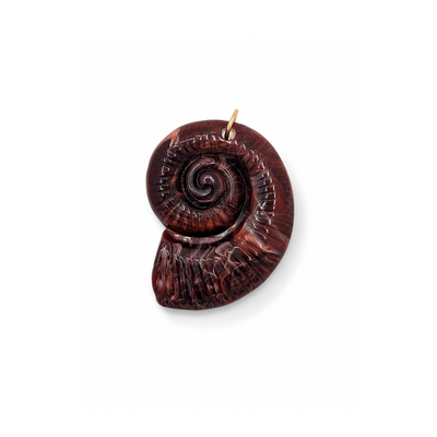 Bruine marble oversized schelp bedel