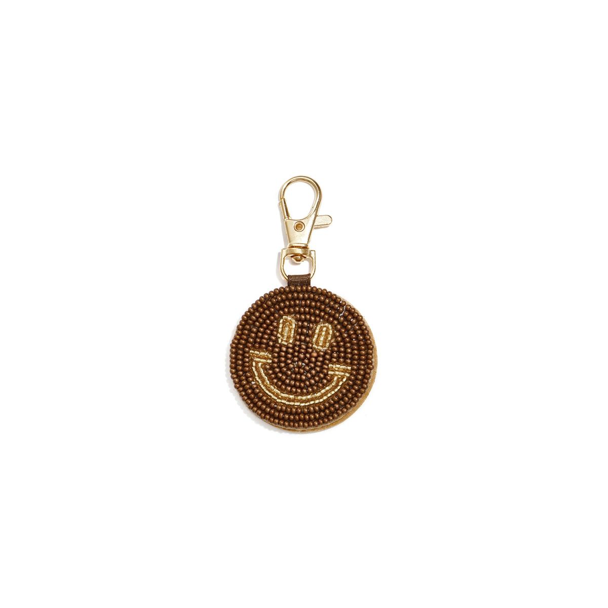 Bruine smiley tashanger | Bag Charm | Casa Jadel