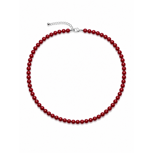 Burgundy lange kralenketting Romy