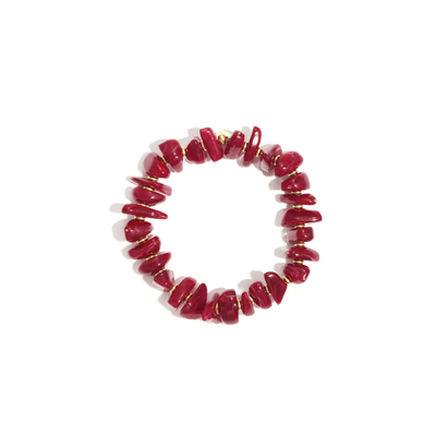 Burgundy split kralenarmband