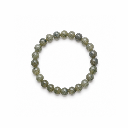 Labradoriet natuursteen kralenarmband