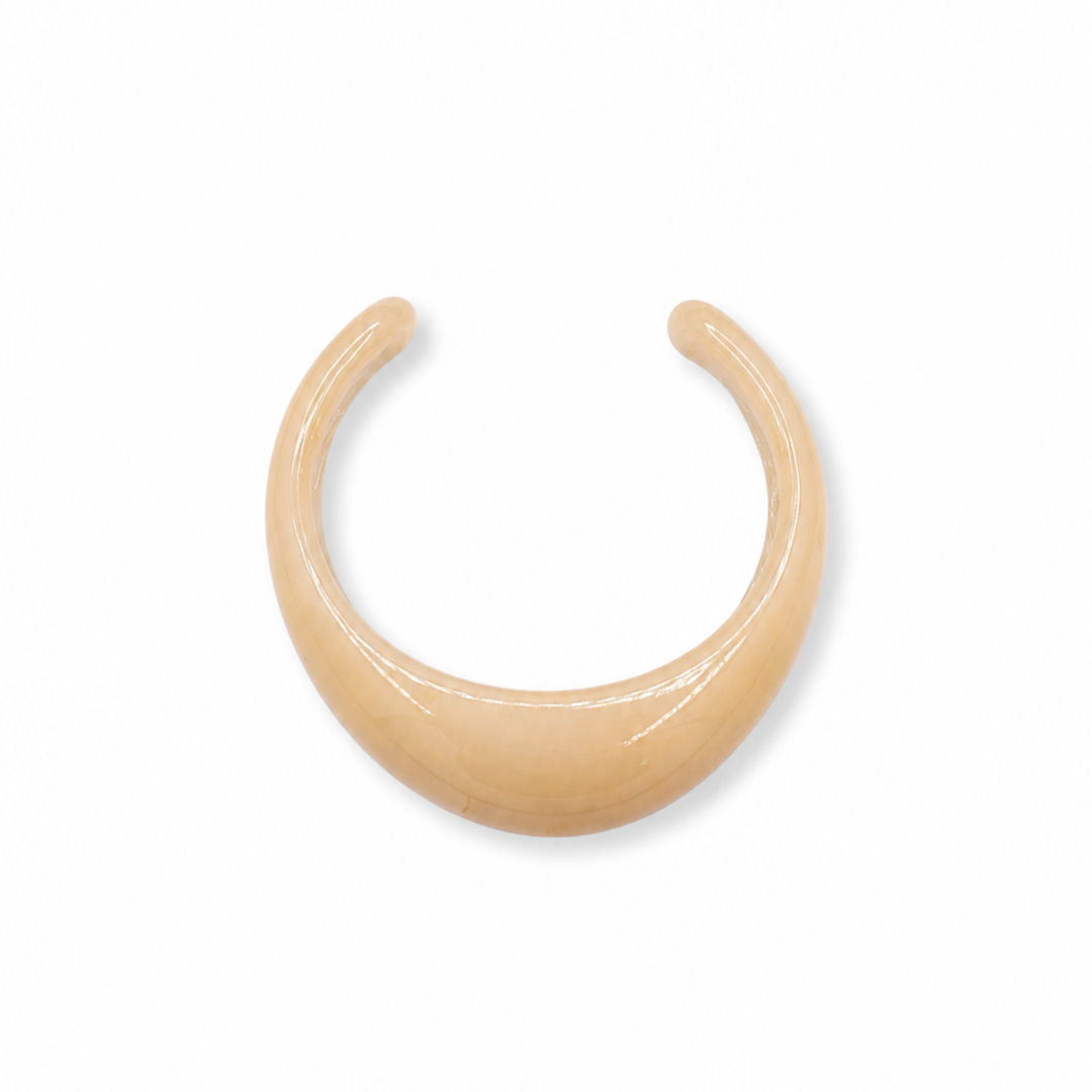 Crème open bangle armband met marble effect Casa Jadel