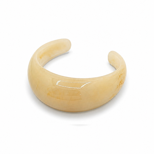 Crème open bangle armband met marble effect Casa Jadel