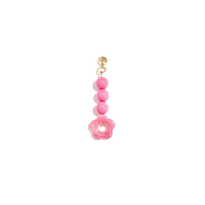 Diep roze bloemetjes tashanger