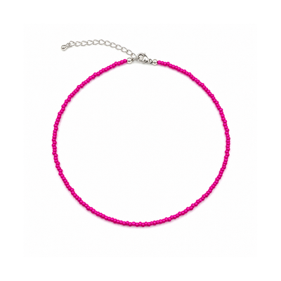 Fuchsia kleine kralenketting Saar