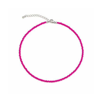 Fuchsia kleine kralenketting Saar van Casa Jadel