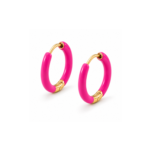 Fuchsia oorringetjes Eli