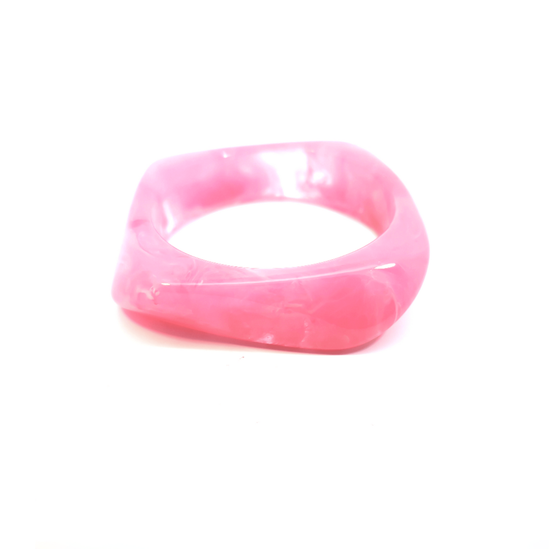 Fuchsia roze asymmetrische bangle armband