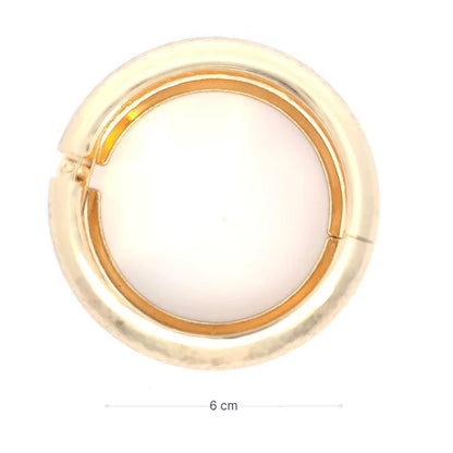 Gouden armband brede hammered bangle  afmeting Casa Jadel