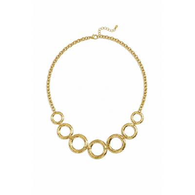 Gouden ketting met grote statement cirkels