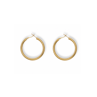 Gouden oorringen dames 40 mm lichtgewicht Casa Jadel