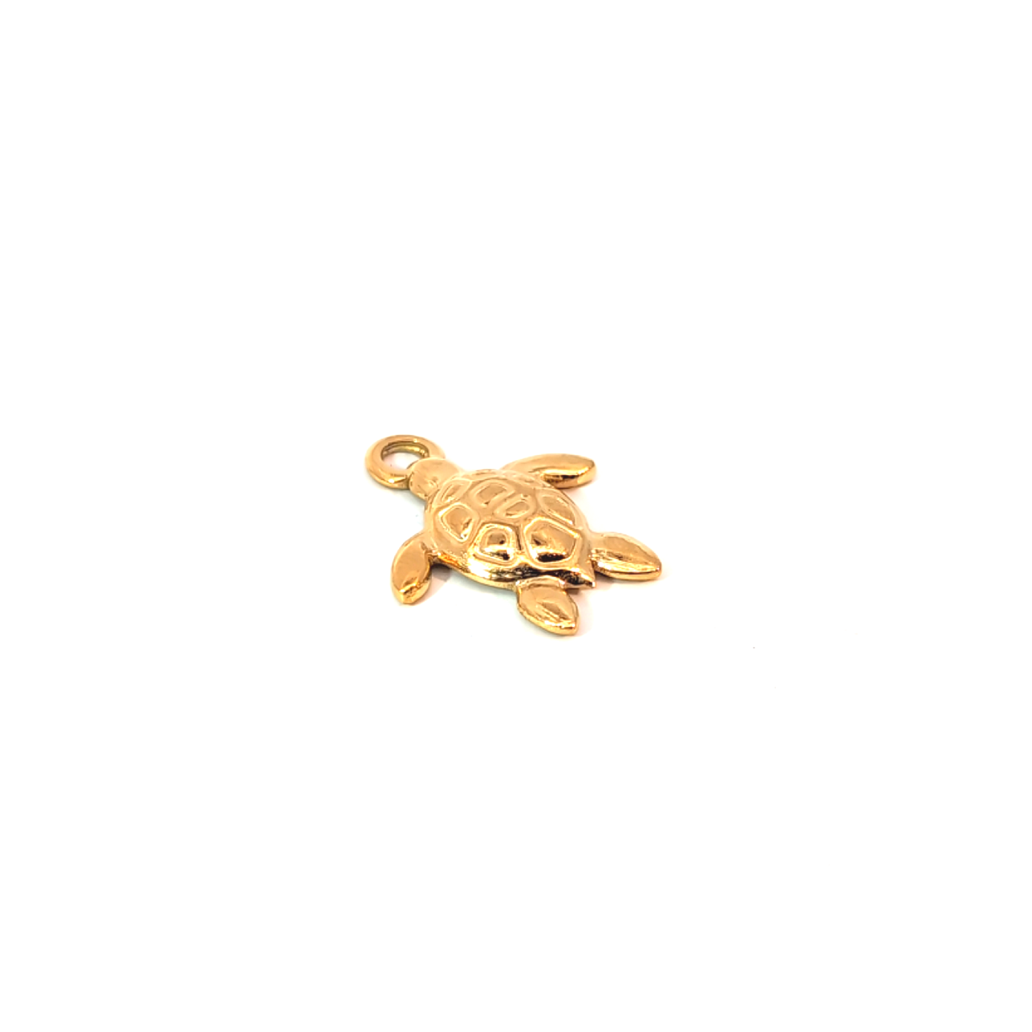 Goudkleurige schildpad charm voor ketting of armband
