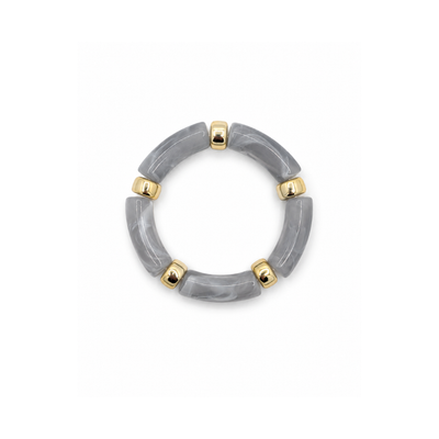 Grijze tube armband