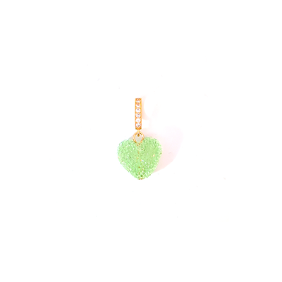 Mintgroene candy heart bedel