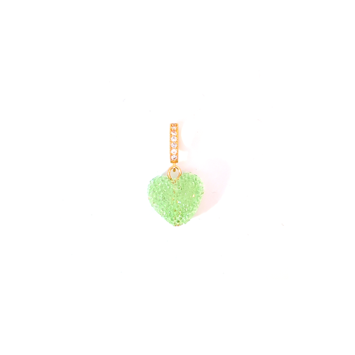 Groene candy heart bedel