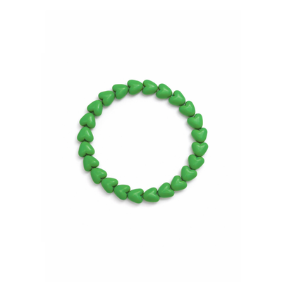 Groene hartjes kralenarmband