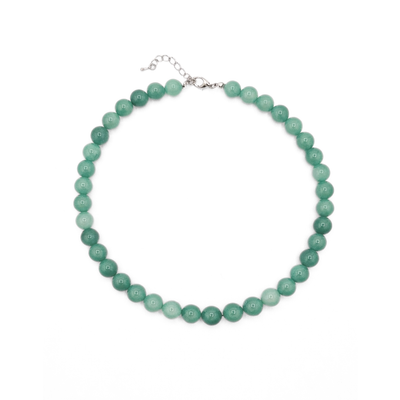 Groene jade natuursteen kralenketting Kiki