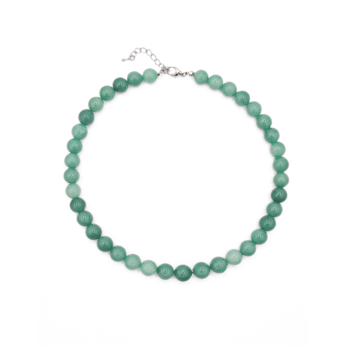 Groene jade natuursteen kralenketting