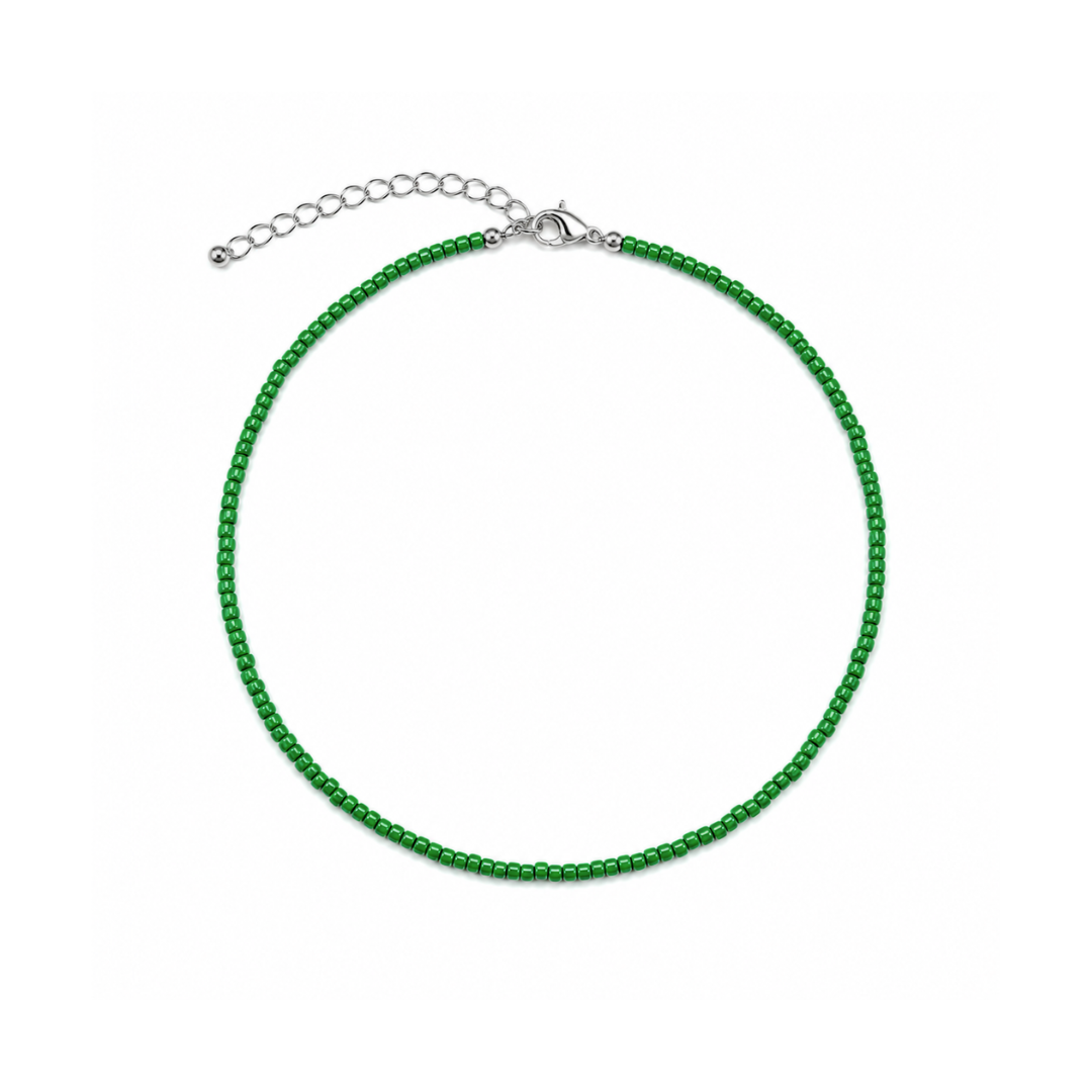 Groene kleine kralenketting Saar van Casa Jadel