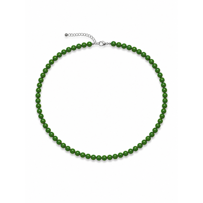 Groene lange kralenketting Romy met fijne ronde kralen