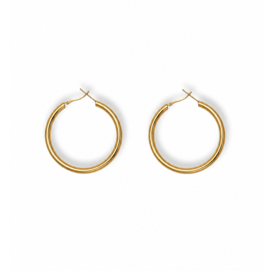 Grote gouden oorringen dames 60 mm Casa Jadel