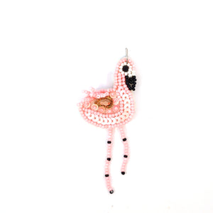 Grote roze flamingo bedel van kraaltjes
