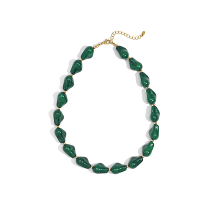 Chunky groene kralen ketting